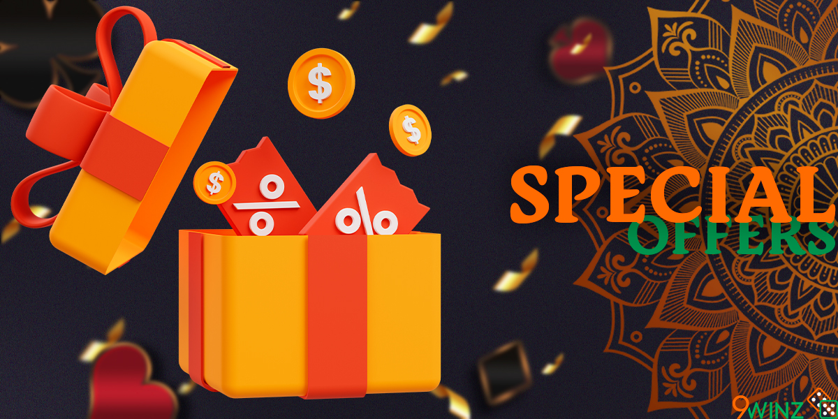 Special offers from bookmaker and casino